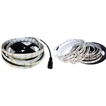 

2 Pcs 5M 12V 72W 7500Lm Ip20 Dust-Sealed Sealed Warm White Led Lamp Strip Band Tube Lights-600Led & 300Led