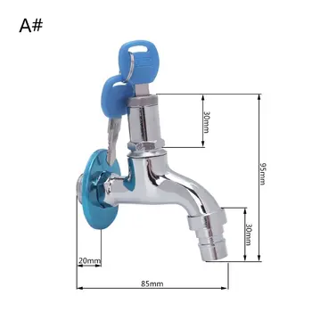 

Outdoor Anti-theft Sink Faucet With Lock Key Single Handle Lockable Household Washing Water Tap 4XFB