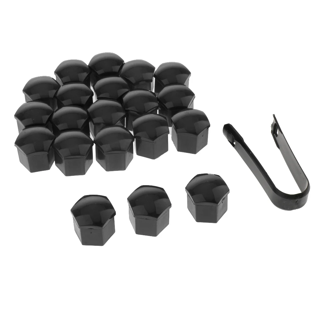 20Pcs 19mm Car Wheel Lug Nut Bolt Hub Screw Cover Protective Cap