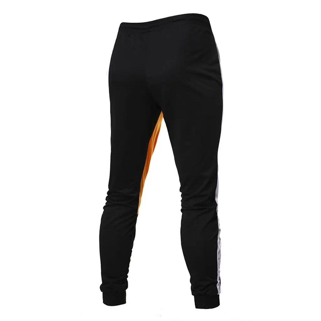 Мужские спортивные повседневные эластичные брюки Slim Fit Paneled уличная хип-хоп Лоскутная уличные брюки штаны для бега спортивные брюки