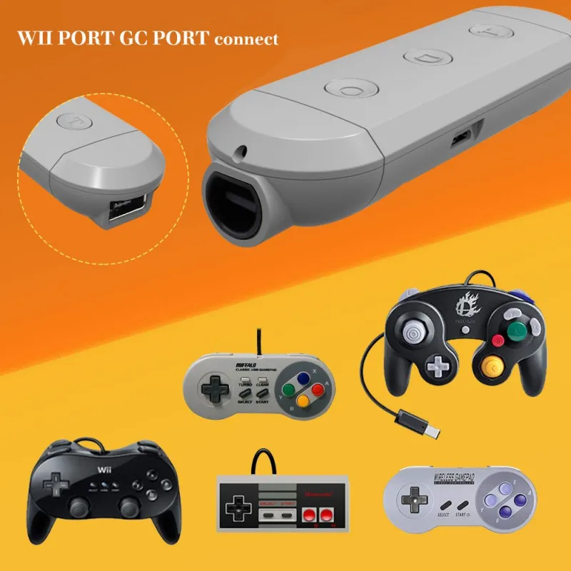 Для GameCube классические серии для wii Классический Беспроводной конвертер геймпада переключатель/PC адаптер игровые аксессуары