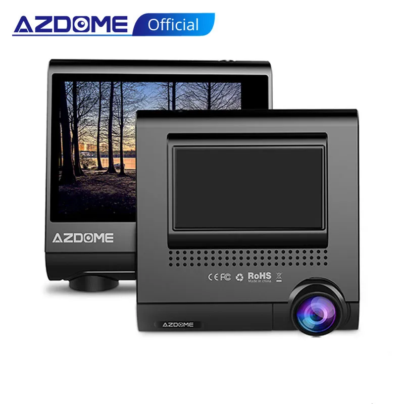 Автомобильный видеорегистратор AZDOME M05 3 дюйма OLED 1080P FHD два объектива 1296P