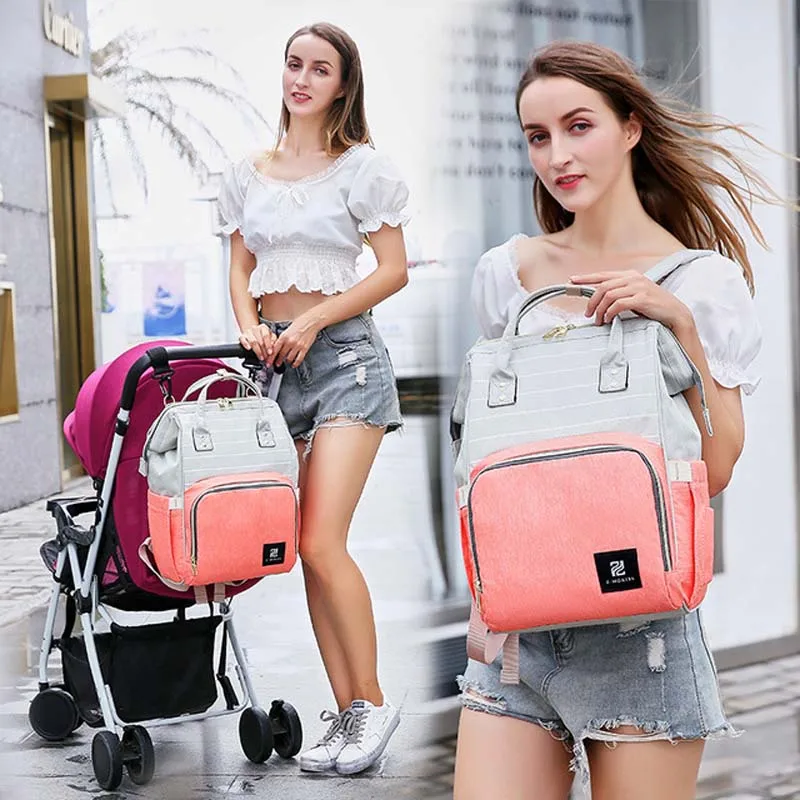  Brand Fashion Nappy Backpack Bag Mummy Large Capacity Stroller Bag Mom Baby Multi-function Waterpro