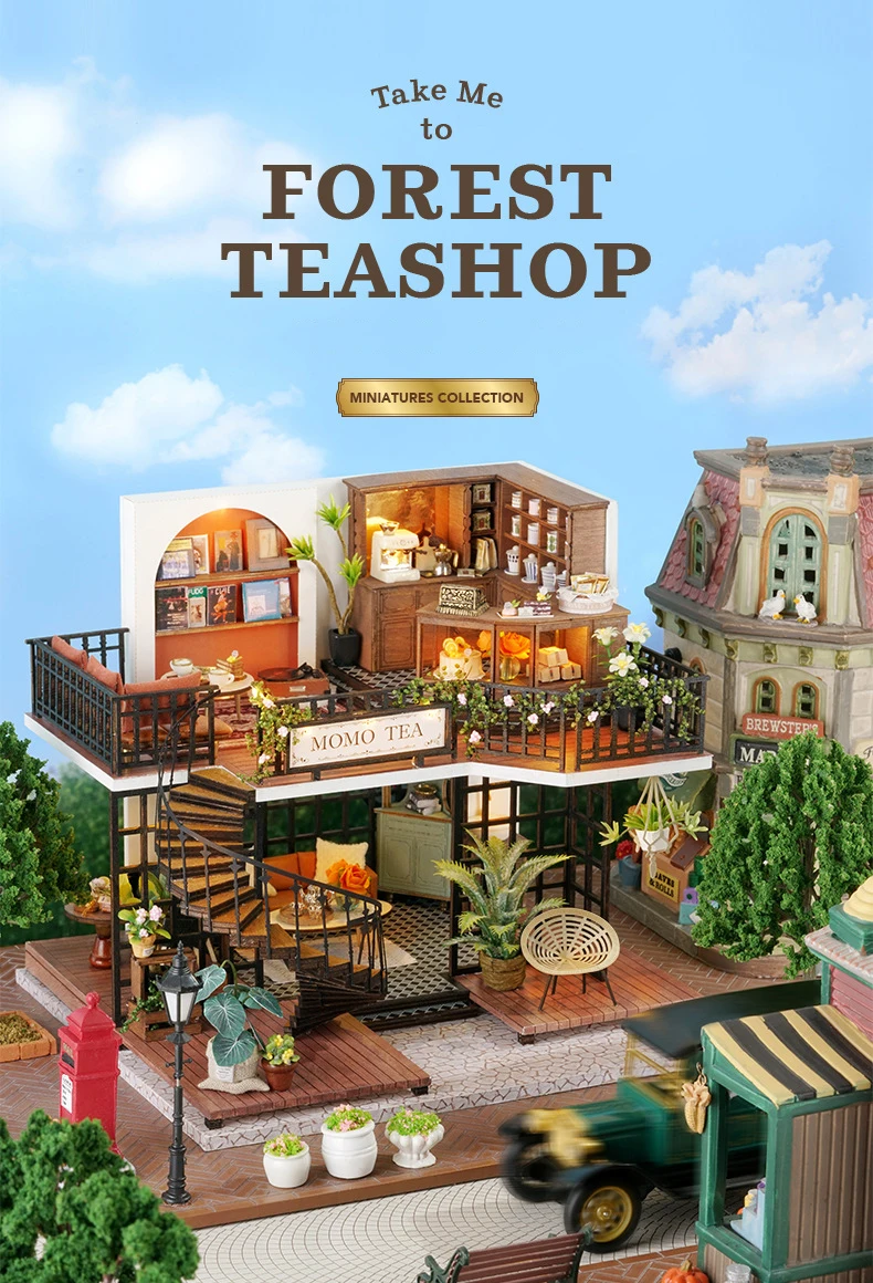 Forest Tea shop DIY Miniature House