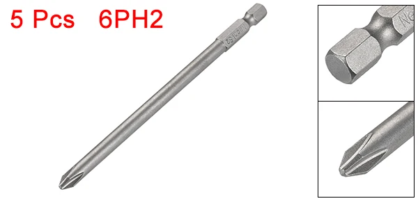 Uxcell длина отвертка Philips bits крест Магнитный Отвертка S2 для электрических ручных отверток электрические дрели воздуха