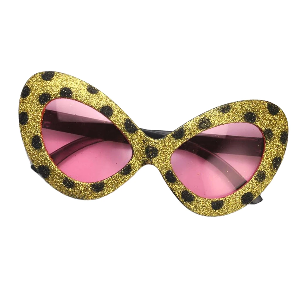 Sunglass Leopard Print Cateye Costume Glasses Halloween Birthday Props Decoration