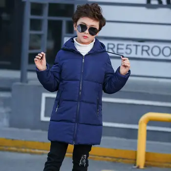 

Children Thickening New Boys Winter Coveralls 4-14 Years Kids Clothes Boys Down Jacket Autumn and Winter Clothes Hooded Long