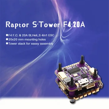 

Flycolor Raptor S-TOWER Flytower F4 Flight Controller Built-in OSD 20A 4IN1 ESC