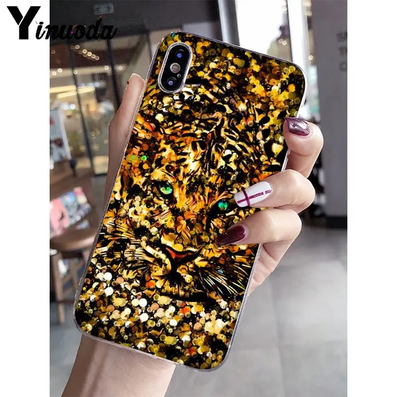 A16 Yinuoda разъяренный Тигр Coque Shell чехол для телефона iPhone 6S 6plus 7 7plus 8 8Plus X Xs MAX 5 5S XR - Цвет: A16