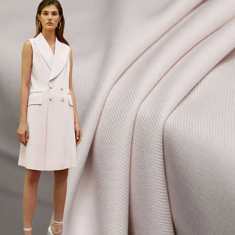 Красный малиновый светильник, розовый двухслойный шерстяной льняной камвольной ткани, женский жилет, куртка, швейная ткань