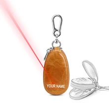 Гравировка имя Роскошный чехол для ключей из натуральной кожи двойной молнии органайзер для ключей хорошее качество коробка для ключей