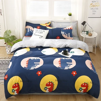 

Cartoon dinosaur bedding set for kids adult duvet cover 240x220 pillowcase bed sheets bed linen sets for home