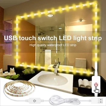 

Mirror Makeup Vanity Light 5V USB Flexible LED Light for Mirror DIY Makeup light for TV Backlight 1m-5m Kitchen desk decor light