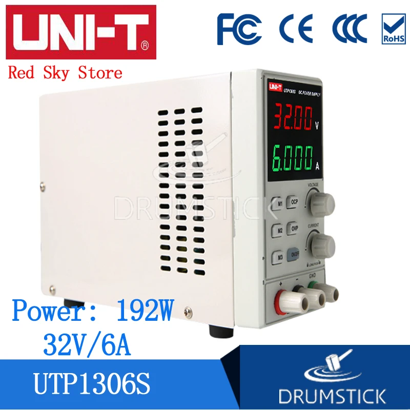 UNI-T UTP1306S коммутации для DC Питание 4 знака после запятой Дисплей СВЕТОДИОДНЫЙ 0-32 в пост 0-6A высокая точность регулируемый мини источник питания переменного тока 220V 50Hz
