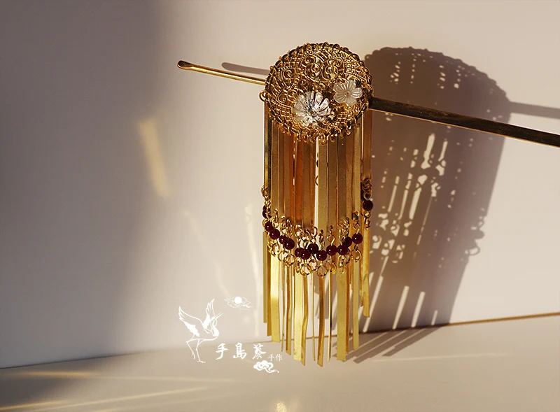 Japanese style vintage handmade tassel gold/silver Hairpin hair sticks Hair accessories Headwear for kimono