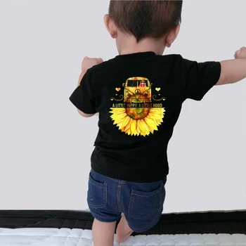 

Kids Boys Summer Tops Girls Tees Fashion Sun Flower Daisy Version T-Shirts Baby Black Tshirts Toddler Children Clothing 2 4 6 8