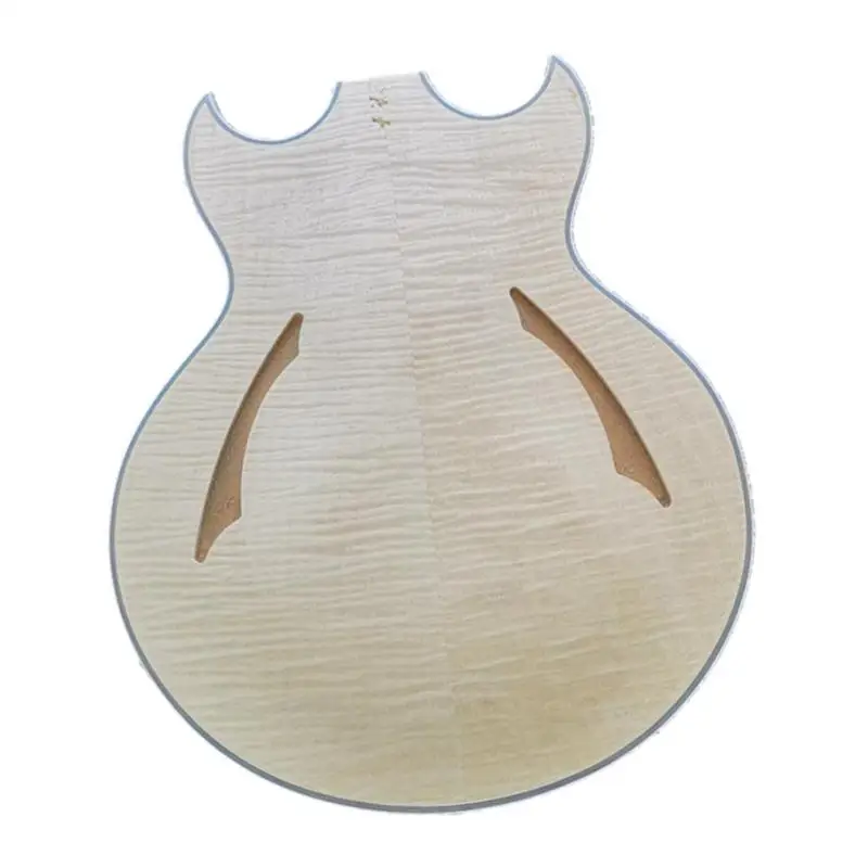 Unfinished Guitar Body For Jazz Electric Guitar, Maple Wood and Mahogany Made