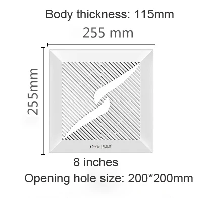 8/10/12 дюймов тишина вентиляции сильный выхлоп вытяжной вентилятор для оконная стена ванная, туалет, кухня, установленный 220V стенной вентилятор - Цвет: 8inch