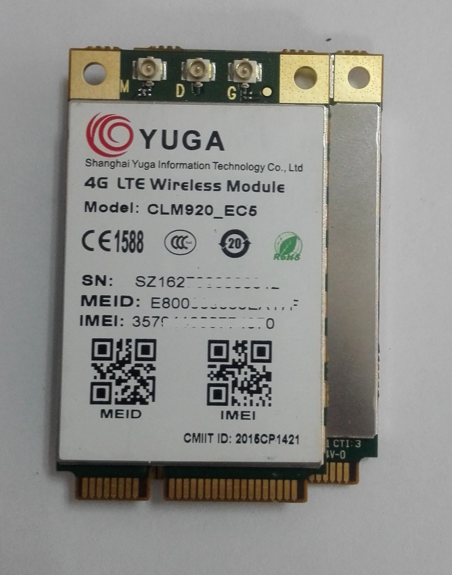 

Used CLM920-EC5 Internet of Things Special Telecom Mobile Unicom YUGA 4G Module Domain