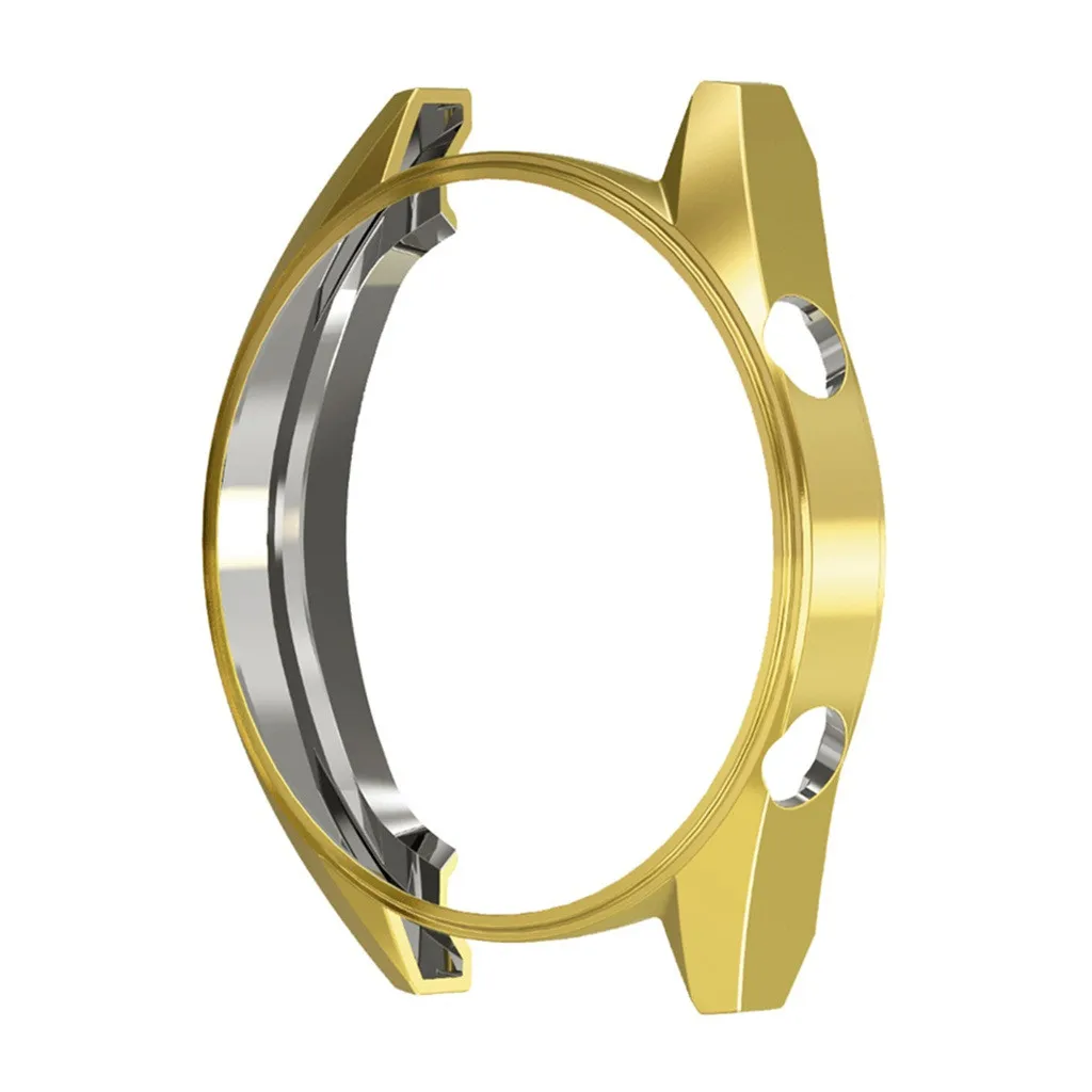 Гальваническая мягкая термополиуретановая крышка-чехол для huawei Watch GT 46 мм с защитной пленкой для экрана модные новые устойчивые царапины розовое золото
