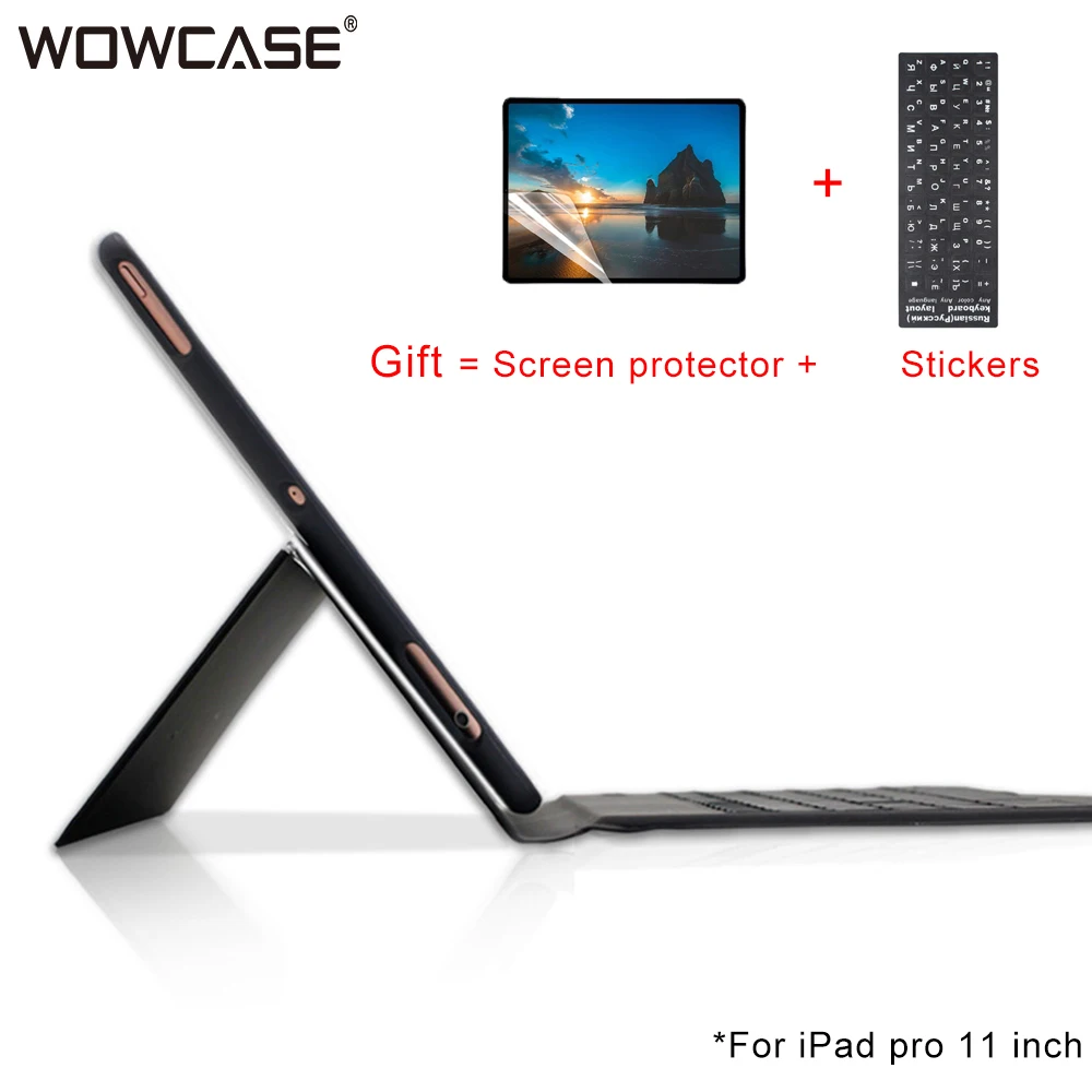 7 цветов чехол с клавиатурой подсветкой для iPad Pro 11 беспроводная bluetooth клавиатура