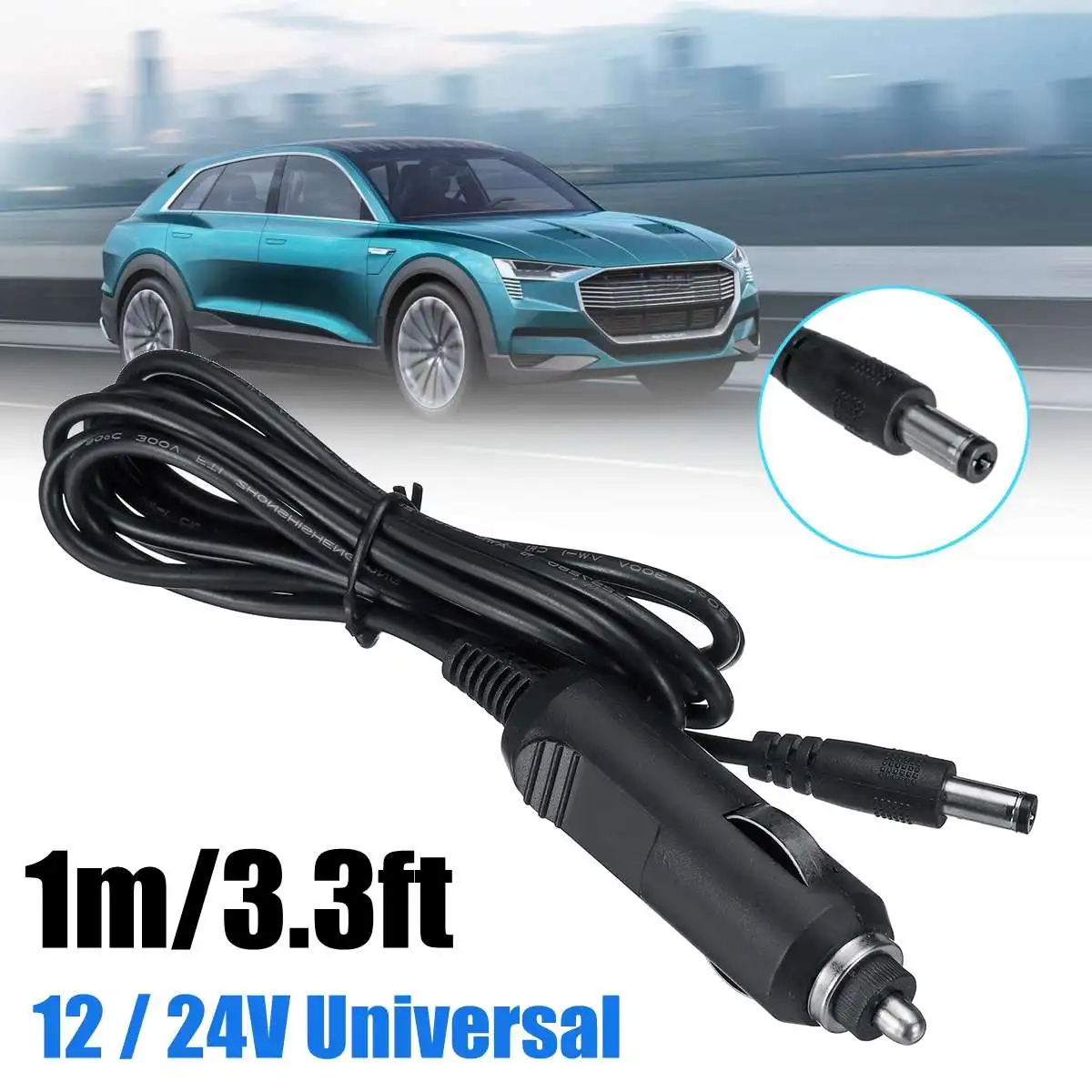 1M Автомобильный Прикуриватель кабель 1 м/2 м/3 м 12 В Портативный DC 5,5 мм* 2,5 мм мужской разъем автомобильное зарядное устройство Удлинительный кабель с патроном шнур - Название цвета: 1M