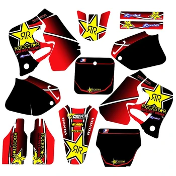 

New Full Graphics Decals Stickers Custom Number Name 3M Matte Stickers Waterproof For HONDA CR125 CR250 1993 1994