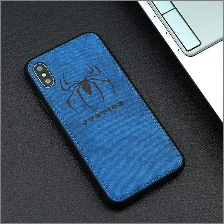 Марвел Мстители ткань чехол для телефона для Iphone 7 8 6 6s Plus X Xs Max Xr паук ткань мягкий чехол DC Вселенная холст силиконовый чехол