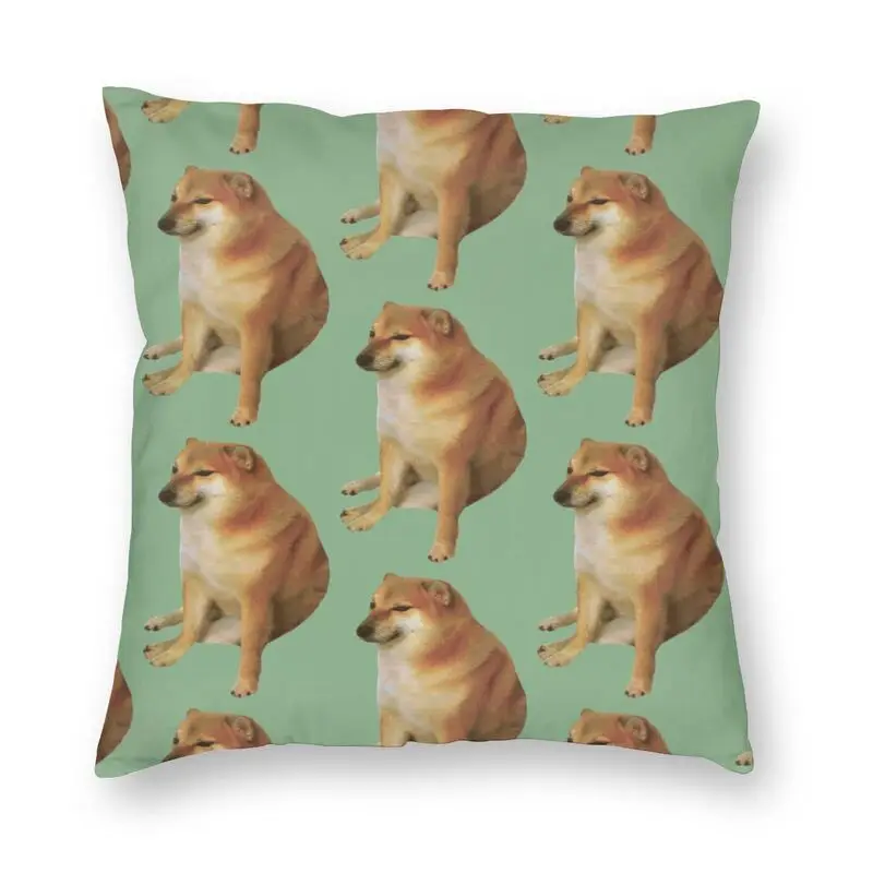 Cheems Dog Funny Shiba Inu Dank Meme Cushion Cover 40x40cm Home Decor Print Throw Pillow Case for Sofa Car Seat Double Side | Дом и сад