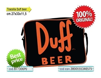 

DUFF BEER borsa tracolla orizzontale ecopelle nera