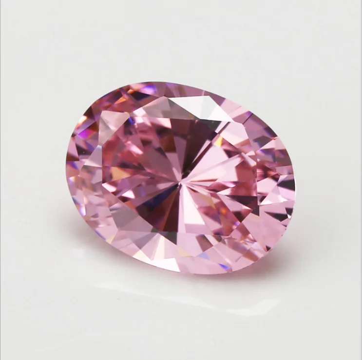 Circonita rosa sin calentar, 56,58 CT, VVS, 18x25mm, corte ovalado, AAAA, Gema suelta