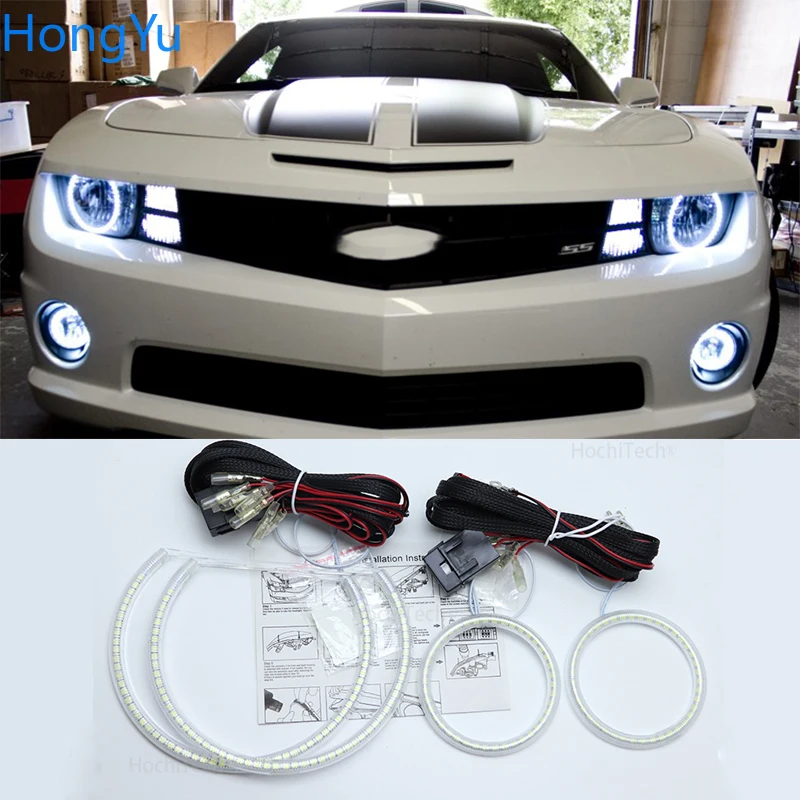 Для Chevrolet Chevy Camaro 2010 2011 2012 2013 супер яркий белый цвет 3528 SMD комплект светодиодов «глаза ангела» дневной ходовой светильник DRL