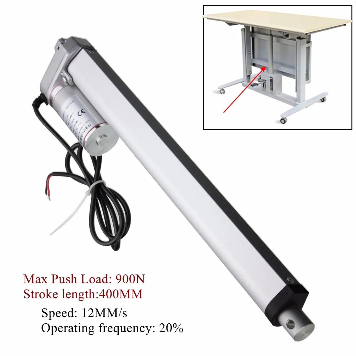 

Metal gear electric Linear actuator 12 Volt DC Heavy Duty Linear Actuator Motor 900N Stroke 400mm Electric Bracket