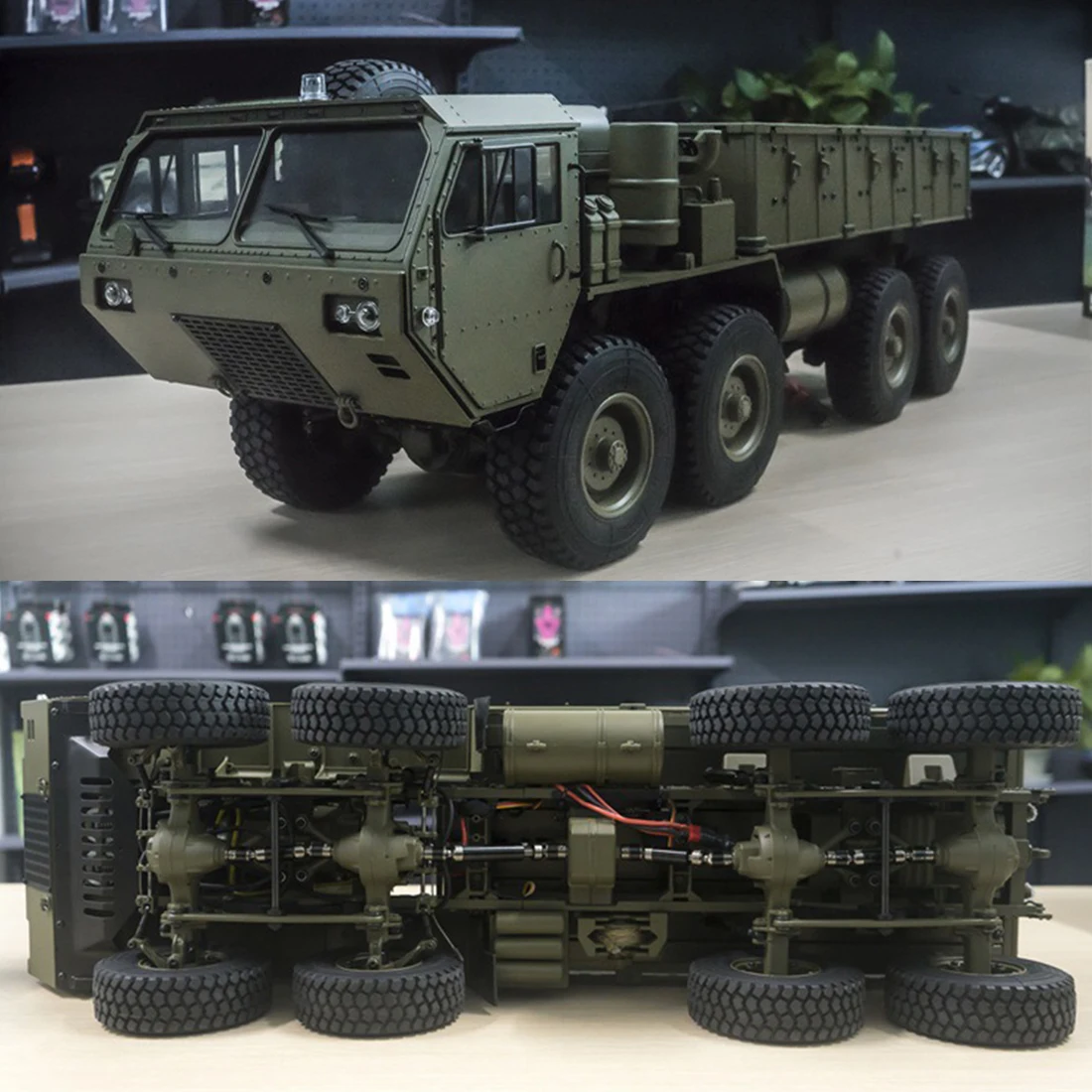 1:12 8X8 R/C 2,4G электрический пульт дистанционного управления Militray модель грузовика все Terrin грузовик комплект обучающая игрушка-оливковый Драб/Пустынный желтый