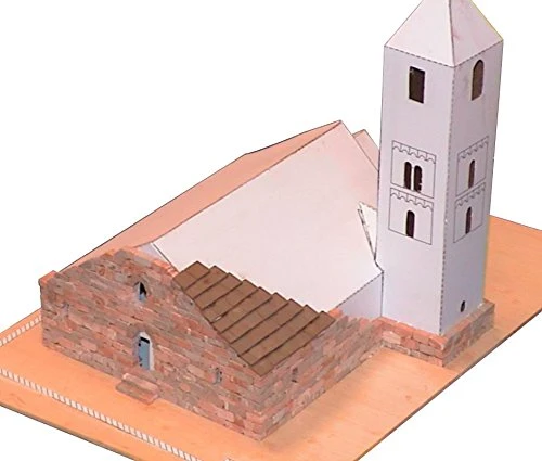 Domus Kits Domus Kits40099 2637 PCs Romanica 22 St. Joan De Boi Churche  model, scale 1:87, Multicolor