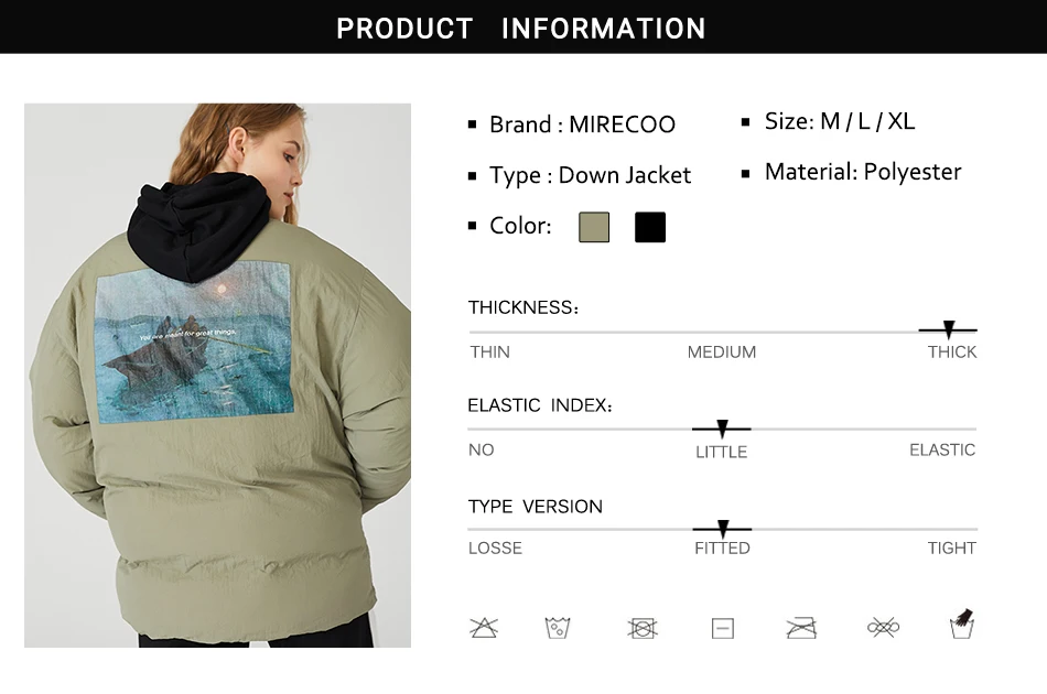 Down Jacket Men Parka Picture Print Jacket Men Hip Hop Windbreaker Streetwear Casual Fashion Thick Jacket Coat Warm Outwear