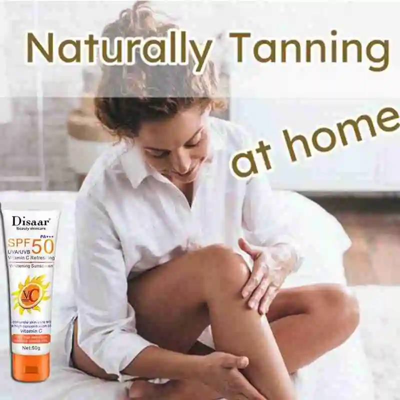 SPF 50 Sunscreen Cream Waterproof Vitamin C Oil Control 50g Sunblock Protection Face Care Whitening Sunscreen Sun Skin