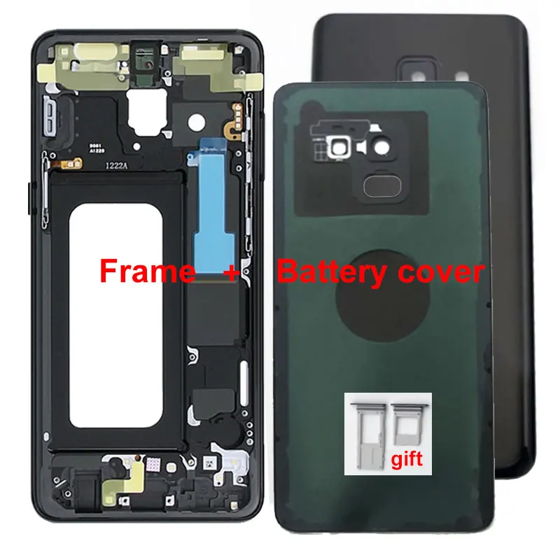 Для Samsung Galaxy A8 2018 A530 A530F средняя рамка LCD передняя Корпус Шасси Задняя Лицевая