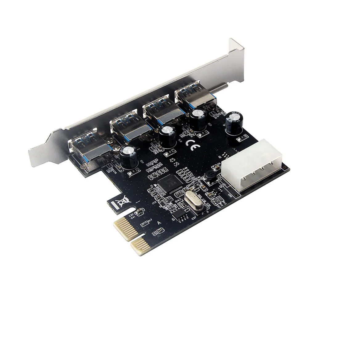 4 порта USB 3,0 PCI-e Плата расширения PCI Express PCIe USB 3,0 концентратор адаптер 5 Гбит/с Райзер контроллер удлинитель с 4Pin/SATA питания