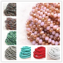 30 шт./лот, 8x6 мм, австрийские граненые стеклянные бусины Rondelle, Свободные Круглые бусины, сделай сам, изготовление ювелирных изделий для браслета