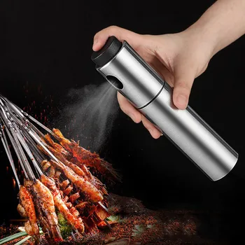 

Stainless Steel BBQ Oil Spray Bottle Cooking Spice Mist Sprayer Kitchen Pump Spraying Bottle Gravy Boats Oil Bottle Kitchen Tool