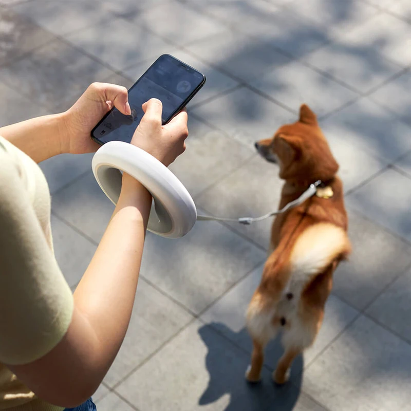 Xiaomi MOESTAR Выдвижной Поводок для собак Тяговый канат гибкое кольцо форма 2,6 м с перезаряжаемым светодиодный ночник