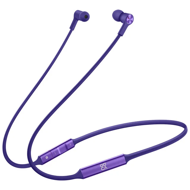 Purple Оригинальная Спортивная bluetooth-гарнитура huawei FreeLace, водонепроницаемая, IPX5, в уши, с металлическим кабелем, умный магнитный переключатель, быстрая зарядка - Цвет: Purple