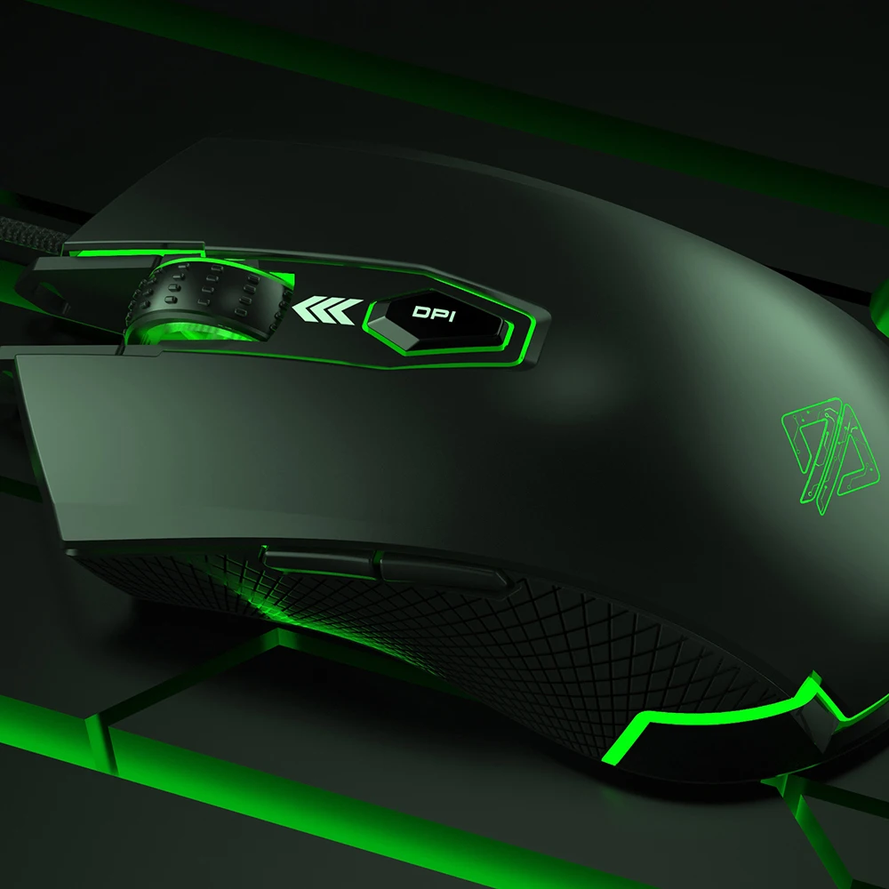 Ajazz AJ203 USB Проводная игровая мышь 7 кнопок 3000 dpi RGB компьютерная мышь с подсветкой оптическая Эргономика игровая мышь для Esport ноутбук для геймеров
