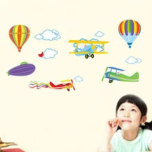 Три поколения съемные наклейки на стену гостиная спальня детская комната горячий воздух баллон наклейки с дизайном «самолёт» air General Mobil