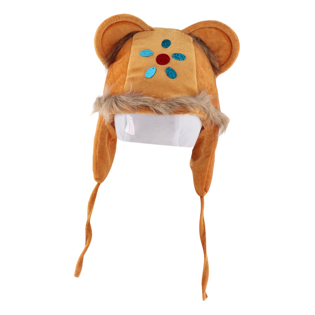 Забавная шапка в виде животного на Хэллоуин, костюм тигра, медведя, аксессуар для детей, взрослых, шапка Львенок, мышь, стиль, реквизит для косплея - Цвет: Coffee Monkey