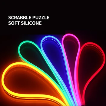 

Neon Signs DC12V Flexible LED Strip Tape Waterproof Colorful Rainbow LED Tube Lights for DIY Letters Christmas Home Wall Decor