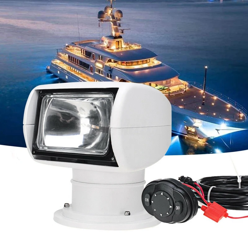 

TOP!-New Boat Truck Car Remote Control Spotlight Marine Remote Searchlight 12V 100W Bulb