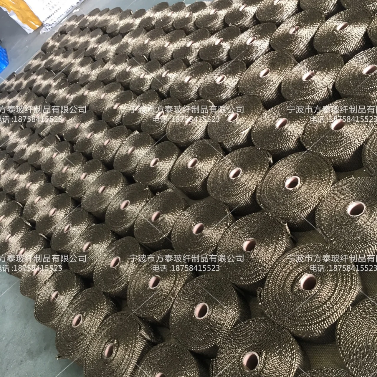 

SOURCE Manufacturers Exhaust Pipe Insulation Band Musa Basjoo with/Head Coke Heat Resistant Cloth/Retro Titanium Gold Heat Insul