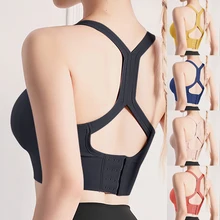 Спортивный бюстгальтер для женщин, пуш-ап, укороченный топ, Женский лифчик для фитнеса, полый дышащий Топ, сексуальный бюстгальтер для бега, йоги, спортивная одежда